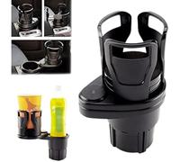 Porte-gobelets - - CUP CAPTAIN - Porte-gobelet - Noir - Réglable 2en1 - Pour grande bouteilles et collations