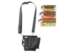 Porte-Gourde avec Bandeoulière - Porte-Bouteille Extérieur avec Sangle Réglable - Accessoires Porte-Gobelet Oxford avec Compartiments