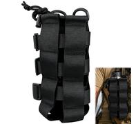 Porte-Gourde Tactique réglable Noir en Sangle Imitation Nylon Haute densité, Compatible Bouteilles 300ml à 1000ml, Transport de Parapluie Pliable, Accessoires pour randonnée, Camping, Trekking, Sport