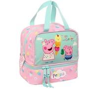 Porte-goûter isotherme SAFTA - Peppa Pig - Rectangulaire - Rose - 20 x 15