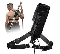 Porte-grenouille rétro médiéval : support réglable en cuir pour épée, porte-épée, ceinture dorsale, fourreau en cuir pour adultes hommes
