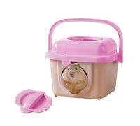 Porte-hamster - Cage de transport portable avec poignée - Cage de voyage respirante pour petits animaux - Boîte ventilée durable - Parfait pour hamsters, gerbilles, chinchillas, hérissons, furets