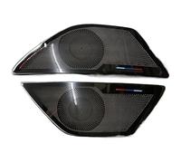 Porte Haut-Parleur Couverture pour BMW Série 5 F10 F18 Cache Décoratif Anti-Rayures pour Haut-parleurs De Portières Voiture Accessoire Audio(A-Black)