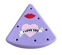 Porte-houppette de maquillage pour le visage - Étui en silicone pour voyage - Triangle de transport de poudre