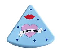 Porte-houppette en forme de triangle en silicone incassable pour poudreuse de voyage