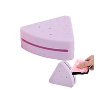 Porte-houppette triangulaire | Design fromage en silicone pour houppettes de maquillage, étui de transport cosmétique portable, rangement réutilisable pour une utilisation en extérieur
