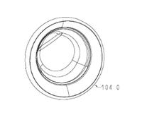 Porte hublot complète (repère 104 0) d'origine Lave-linge (C00532991 488000532991 WHIRLPOOL)