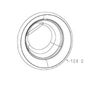 Porte hublot complète (repère 104 0) d'origine Lave-linge (C00532991 488000532991 WHIRLPOOL)