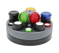Porte-huile pour montres à 5 trous, support d’huileur de montre à conception rotative, 5 coupelles en céramique de couleur pour la lubrification de précision, base en alliage