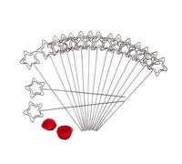 Porte-image de fil, 50pcs boucle annulaire Round Shape Craft Clips Wire, Nom Nom Numéro Carte Remarque Photo Photo Point de mémoire Pince en métal pour table d'accueil (Star Shape)