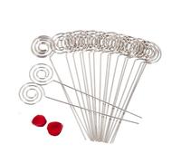 Porte-image de fil, 50pcs boucle annulaire Round Shape Craft Clips Wire, Nom Nom Numéro Carte Remarque Photo Photo Point de mémoire Pince en métal pour table d'accueil (Round Shape)