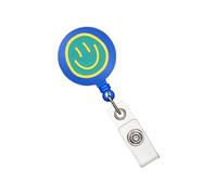 Porte-insigne De Visage Souriant Rétractable Avec Une Courroie Métallique Clip ABS ACCESSOIRS DE KEYCHAIN POUR BADGE RÉTRACTABLE OFFICIE