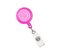 Porte-insigne De Visage Souriant Rétractable Avec Une Courroie Métallique Clip ABS ACCESSOIRS DE KEYCHAIN POUR BADGE RÉTRACTABLE OFFICIE