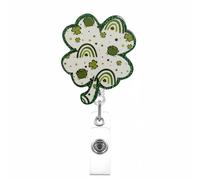 Porte-insigne Du Festival Irlandais Avec Badge De Clip Métallique Clip Nurse Doctor Doctor Carte Rettractable Reel Rétractable
