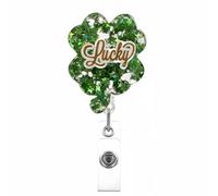 Porte-insigne Du Festival Irlandais Avec Badge De Clip Métallique Clip Nurse Doctor Doctor Carte Rettractable Reel Rétractable
