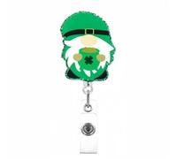 Porte-insigne Du Festival Irlandais Avec Badge De Clip Métallique Clip Nurse Doctor Doctor Carte Rettractable Reel Rétractable