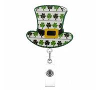 Porte-insigne Du Festival Irlandais Avec Badge De Clip Métallique Clip Nurse Doctor Doctor Carte Rettractable Reel Rétractable