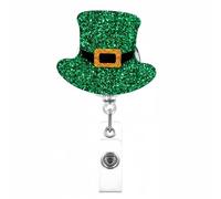 Porte-insigne Du Festival Irlandais Avec Badge De Clip Métallique Clip Nurse Doctor Doctor Carte Rettractable Reel Rétractable