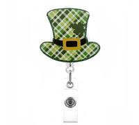Porte-insigne Du Festival Irlandais Avec Badge De Clip Métallique Clip Nurse Doctor Doctor Carte Rettractable Reel Rétractable