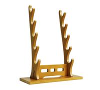 Porte-instruments - Piédestal quintuple pour vitrine | Cadre en bois poli avec base antidérapante et disposition à étages flottants pour galerie, salon, cadeau et décoration