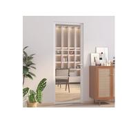 vidaXL Porte en Verre 76 x 201,5 cm Aluminium Blanc et Transparent
