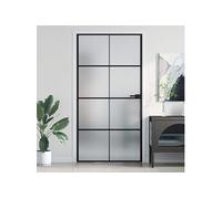 Porte intérieure mince noir verre trempé aluminium 155131