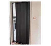 Porte intérieure pliante accordéon en aluminium, séparateur de pièce blanc et gris, largeur 50,8 à 152,4 cm, hauteur 80 (gris, 96 x 203 cm)