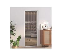 vidaXL Porte intérieure 83x201,5 cm Blanc Verre ESG et aluminium