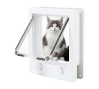 Porte intérieure pour chat - Porte d'accès pour animaux de compagnie - Verrouillage à 4 voies - Petite porte pour animaux de compagnie pour chats, chiens ou petits animaux - Ouverture murale et de
