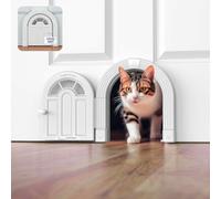Porte intérieure pour Chat - Porte intérieure sans Rabat pour Porte intérieure, Porte intérieure pour Chats jusqu'à 9 kg, Installation Facile à Faire soi-même, Installation sécurisée en Quelques