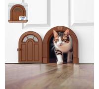 Porte intérieure pour Chat - Porte intérieure sans Rabat pour Porte intérieure, Porte intérieure pour Chats jusqu'à 9 kg, Installation Facile à Faire soi-même, Installation sécurisée en Quelques