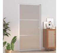 Porte Intérieure Verre ESG et Aluminium 83x201,5 cm Noir Porte Vitrée vidaXL