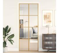 Porte intérieure Verre trempé et aluminium porte d'intérieur porte vitrée vidaXL