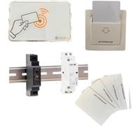 Porte Italiane, Lecteur de Badge RFID pour Contrôle d'Accès des Chambres dans Les B&B, Hôtels et Auberges, avec Pochette pour Économie d'Énergie, Kit Complet avec 4 Cartes RFID, Version de Base