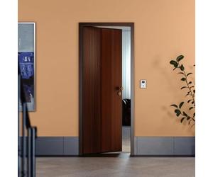 PORTE ITALIANE Porte blindée en acier de classe 3 revêtue stratifié HIGH DENSITY 80/85/90x210 cm Serrure de cylindre européen TOP SECURITY défender anti-falsification Capteur de contact magnétique