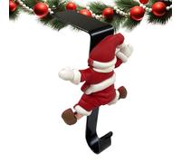 Porte-jarretelles pour manteau de cheminée, porte-chaussettes de Noël - Cintres antidérapants en fer inoxydable pour guirlandes de cheminée de Noël très résistants, ensemble de poignées en métal pour