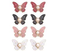 Porte-jarretelles rétrécissables pour femme | Boutons Épinglettes pour jeans larges en forme de papillon - 8 pièces - Clips de vêtements sans nécessité de coudre pour femmes, filles, mères, soeurs