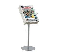 Porte Journaux, Magazines, Revues et Tabloïds sur pied fixe H 77 cm - Pour tous journaux, magazines, documents, produits divers de L maxi 29,7 cm, maxi capacité, également pour le format A3 portrait
