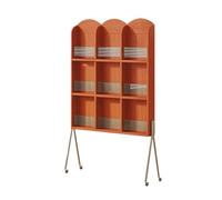 Porte-journaux, Porte-Documents sur Pied À 3 Niveaux, Rangement De Magazines en Bois, avec roulettes Universelles À 360 Degrés, for Salon, Bureau, École(Color2)