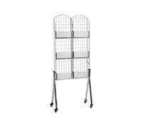 Porte-journaux, Porte-revues Au Sol, Rangement en Acier Inoxydable, avec roulettes Universelles À 360 Degrés, for Salon, Bureau Et Centre D'exposition(61x146.5cm)