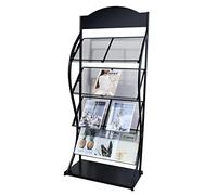 Porte-journaux Support de présentoir de brochures à 4 niveaux, support d'informations de magazines de brochures de 59 "de hauteur pour salles d'exposition, organisateur de dépliants de documents