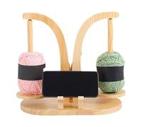 Porte-laine à Crochet,Support en Bois pour Fil à Tricoter et Crochet | Support Tournant en Bois Distributeur,Pour Anniversaires Fêtes Noël Fête des Mères Célébrations