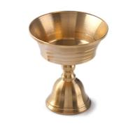 Porte-lampe en laiton pour bougie chauffe-plat - Lampe à huile tibétaine - Fournitures d'autels bouddhistes - Décorations de table épaisses
