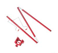 Porte-Lampe Extérieur Alliage 6061 Design Repliable | Crochet rotatif 270°, angle ajustable, fixation pour versatile, tente, auvent, table de pique-nique(Red Pair)
