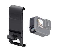 Porte latérale de Rechange pour GoPro Hero 12/11/10/9 - en Alliage d'aluminium Noir - Couvercle de Batterie Amovible - Protection de Port de Charge de Type C - Adaptateur de réparation - Accessoire