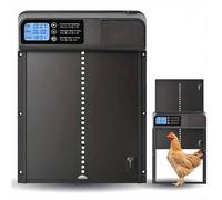 Porte LCD automatique électronique pour poule avec un programmeur noir