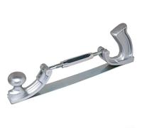 Porte-lime réglable à dents incurvées en acier avec cadre en fonte d'aluminium pour polissage de carrosserie de voiture, outil de limage en métal double face avec poignée droite et gauche (D)