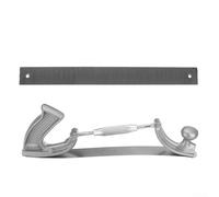 Porte-lime réglable en acier à dents incurvées de 35,6 cm pour carrosserie de voiture pour battage automatique des panneaux et ponçage du métal, cadre en fonte d'aluminium et acier plaqué avec (D)