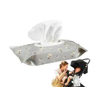 Porte-linge - 24x14cm de baby-lingettes réutilisables SPECHES DES LIPES | Sacs de lingettes humides de voyage rechargeables | Clip de carabiner EVA Contauteur de rangement étanche à l'air | Cas polyva