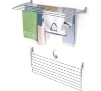 Porte-linge mural en aluminium, idéal pour la salle de bain, le balcon ou la buanderie - Foxydry Fold Down 116 cm